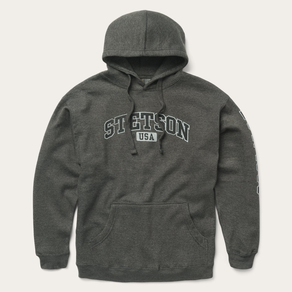 Stetson Charcoal Heather Fleece Hooded Sweatshirt