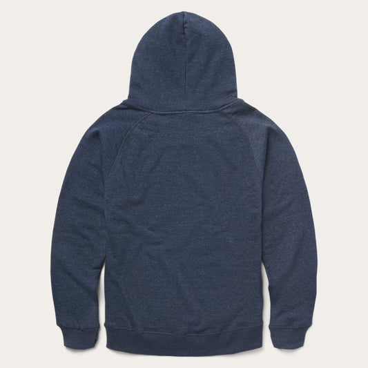 Stetson Navy Heather Fleece Knit Hooded Sweatshirt