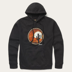 Stetson Black Desert Scene Fleece Knit Hooded Sweatshirt