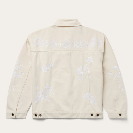 Stetson Embroidered Cream Denim Jacket