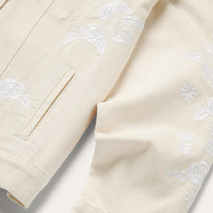 Stetson Embroidered Cream Denim Jacket