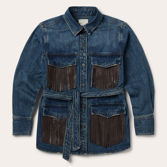 Stetson Dark Denim Fringe Jacket