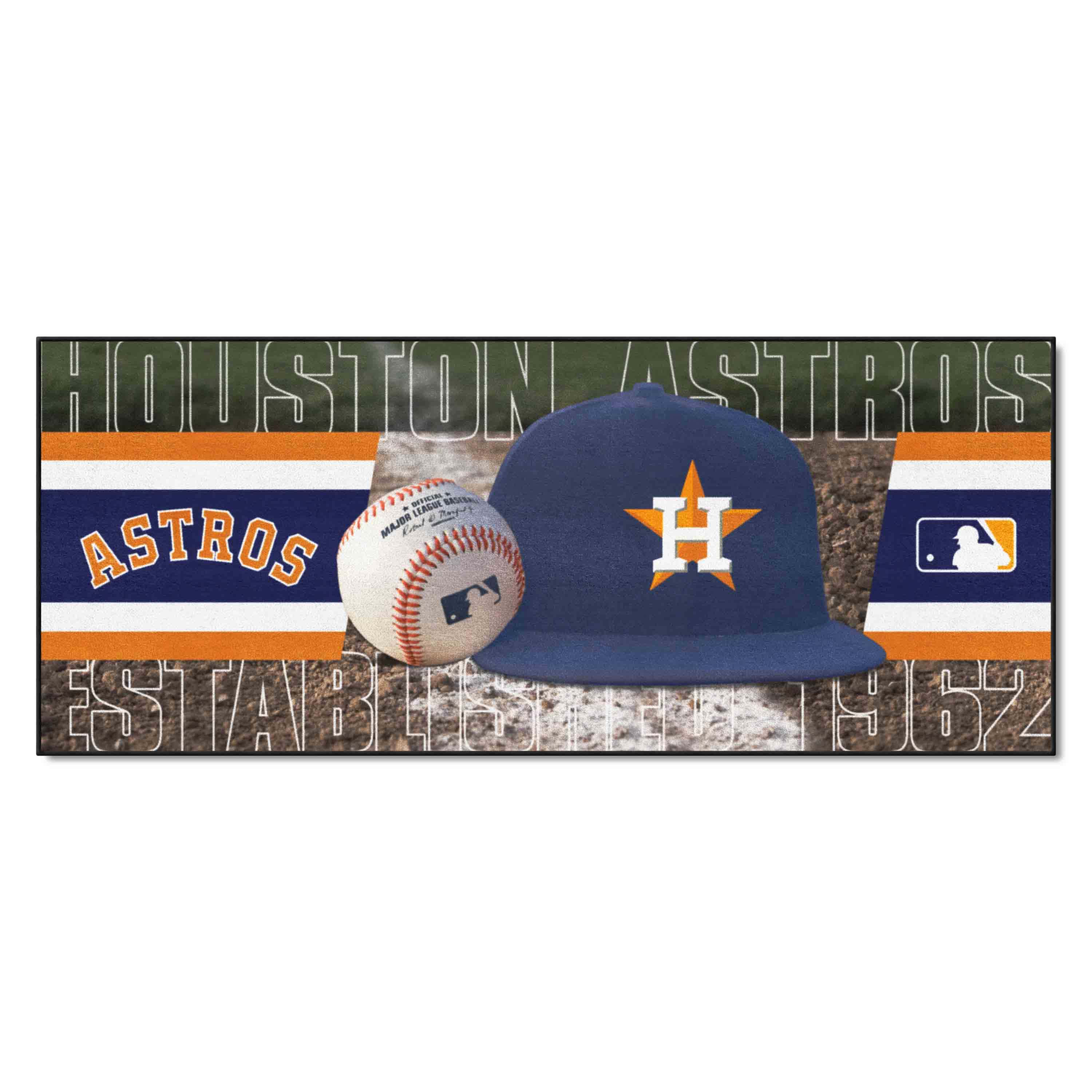 Houston Astros Baseball Runner Rug - 30in. x 72in. - Houston Astros