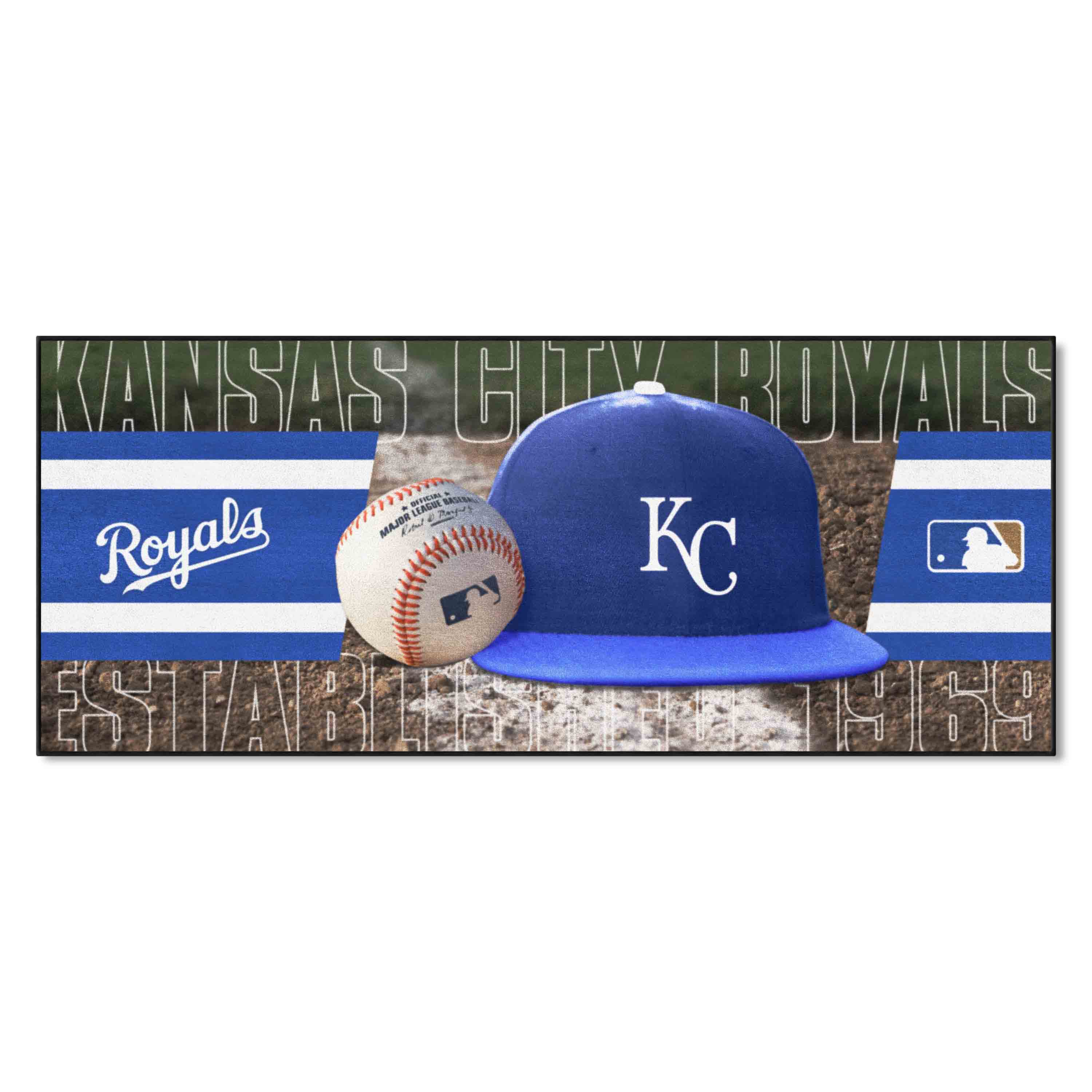 Kansas City Royals Baseball Runner Rug - 30in. x 72in.