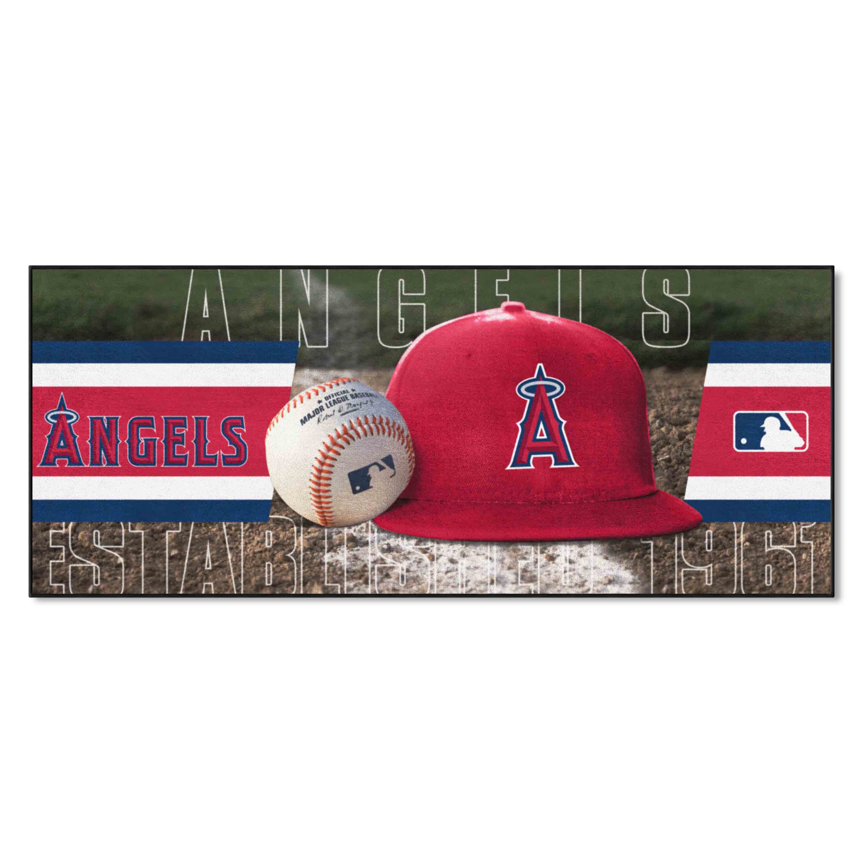 Los Angeles Angels Baseball Runner Rug - 30in. x 72in.