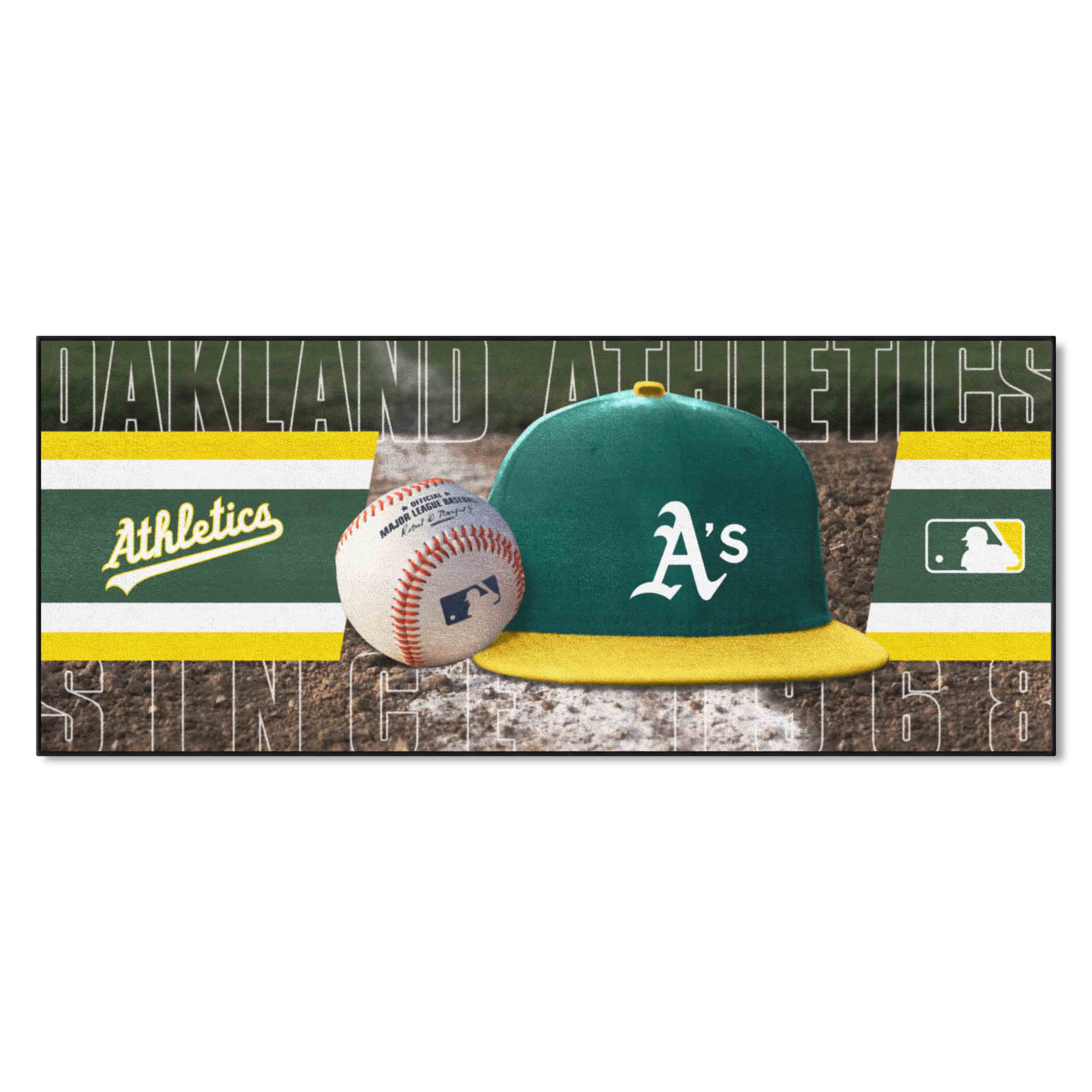 Oakland Athletics Baseball Runner Rug - 30in. x 72in. - Oakland Athletics