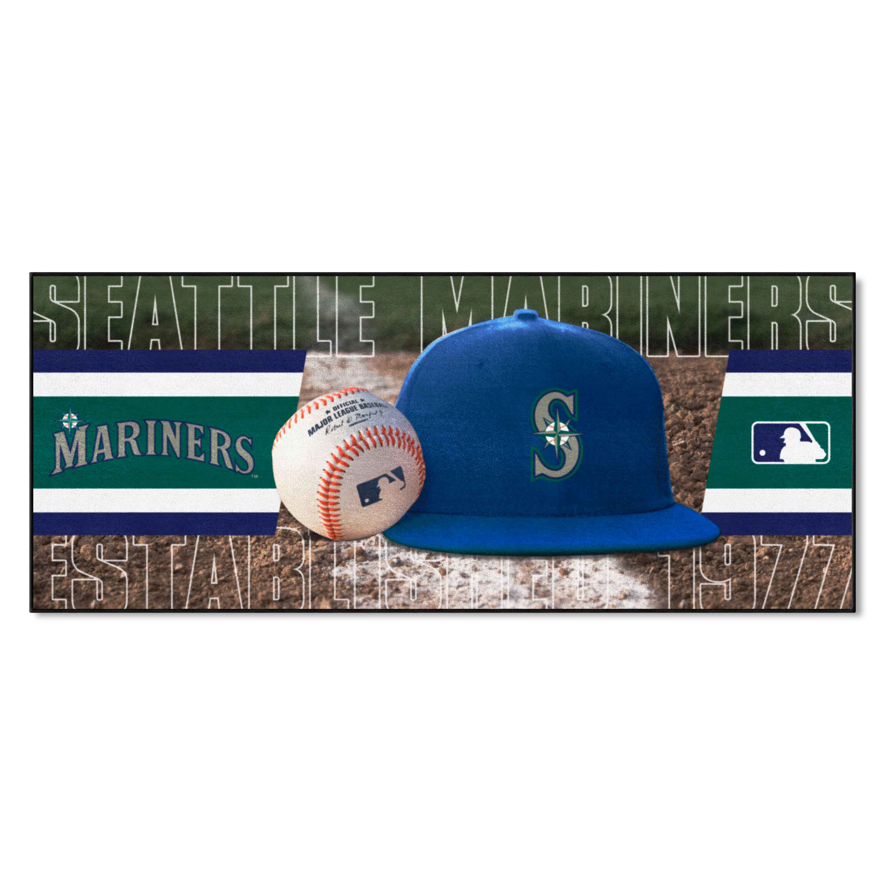 Seattle Mariners Baseball Runner Rug - 30in. x 72in.