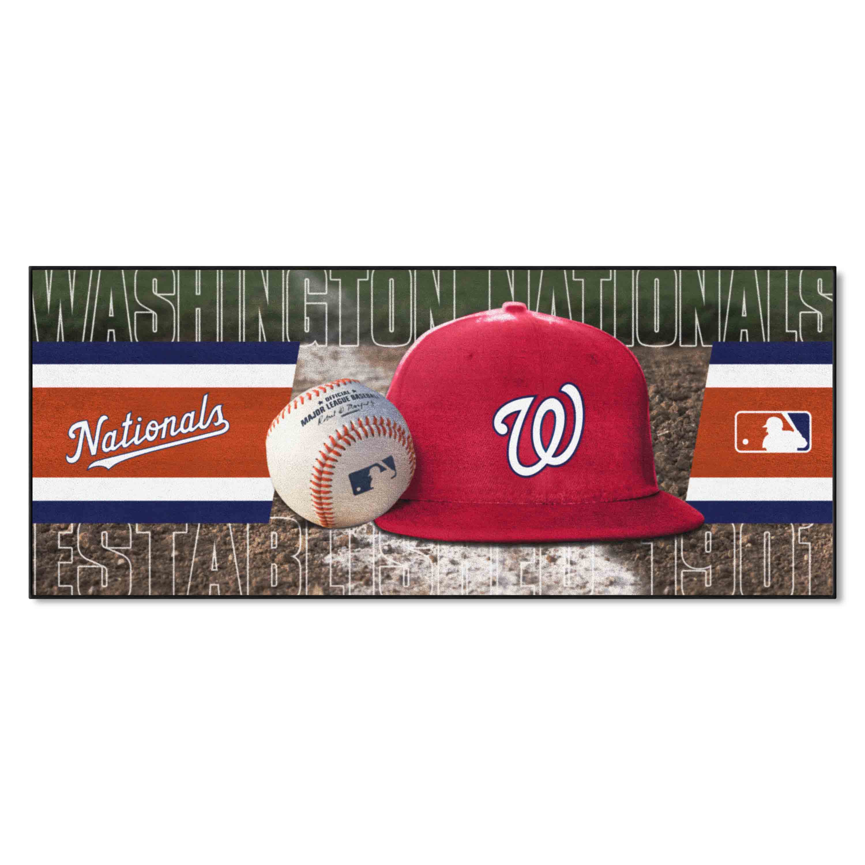 Washington Nationals Baseball Runner Rug - 30in. x 72in.