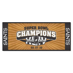 New Orleans Saints Field Runner Mat - 30in. x 72in., 2010 Super Bowl XLIV Champions - New Orleans Saints