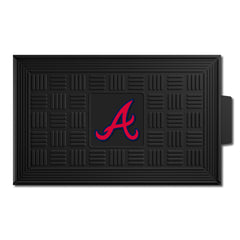 Atlanta Braves Heavy Duty Vinyl Medallion Door Mat - 19.5in. x 31in. - Atlanta Braves