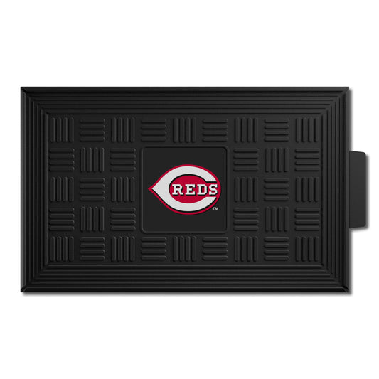 Cincinnati Reds Heavy Duty Vinyl Medallion Door Mat - 19.5in. x 31in. - Cincinnati Reds