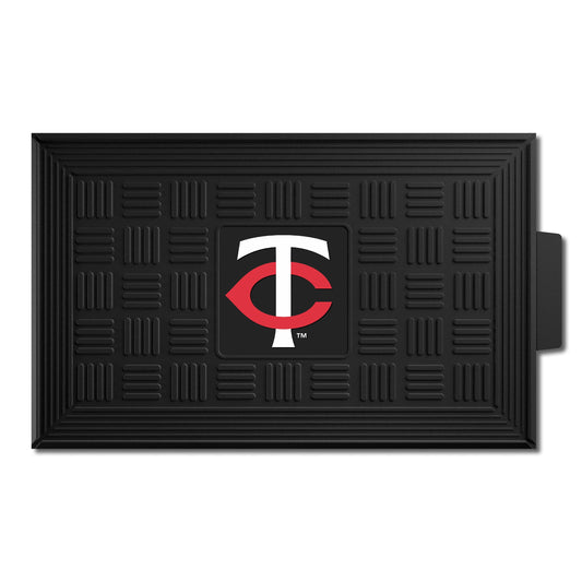 Minnesota Twins Heavy Duty Vinyl Medallion Door Mat - 19.5in. x 31in. - Minnesota Twins