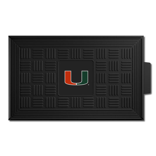 Miami Hurricanes Heavy Duty Vinyl Medallion Door Mat - 19.5in. x 31in.