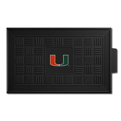 Miami Hurricanes Heavy Duty Vinyl Medallion Door Mat - 19.5in. x 31in. - Miami