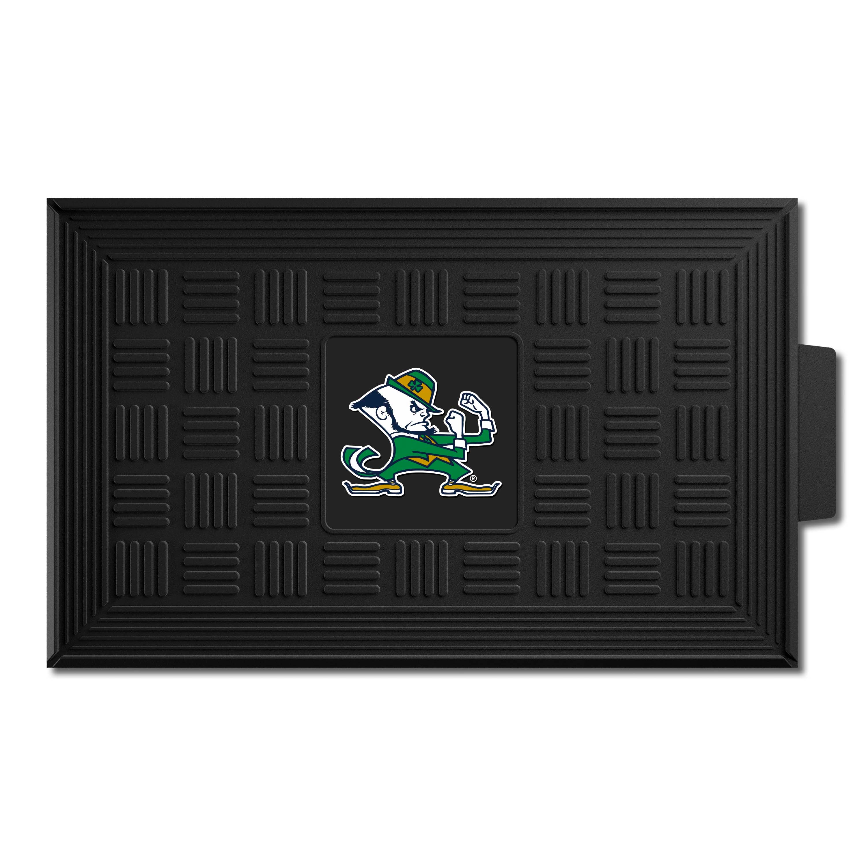 Notre Dame Fighting Irish Heavy Duty Vinyl Medallion Door Mat - 19.5in. x 31in., Leprechaun