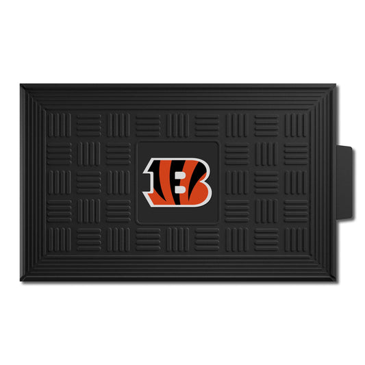 Cincinnati Bengals Heavy Duty Vinyl Medallion Door Mat - 19.5in. x 31in. - Cincinnati Bengals