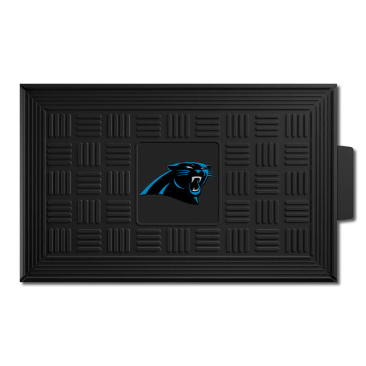 Carolina Panthers Heavy Duty Vinyl Medallion Door Mat - 19.5in. x 31in. - Carolina Panthers