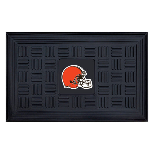 Cleveland Browns Heavy Duty Vinyl Medallion Door Mat - 19.5in. x 31in. - Cleveland Browns