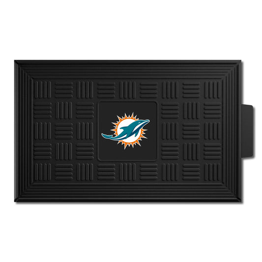 Miami Dolphins Heavy Duty Vinyl Medallion Door Mat - 19.5in. x 31in. - Miami Dolphins