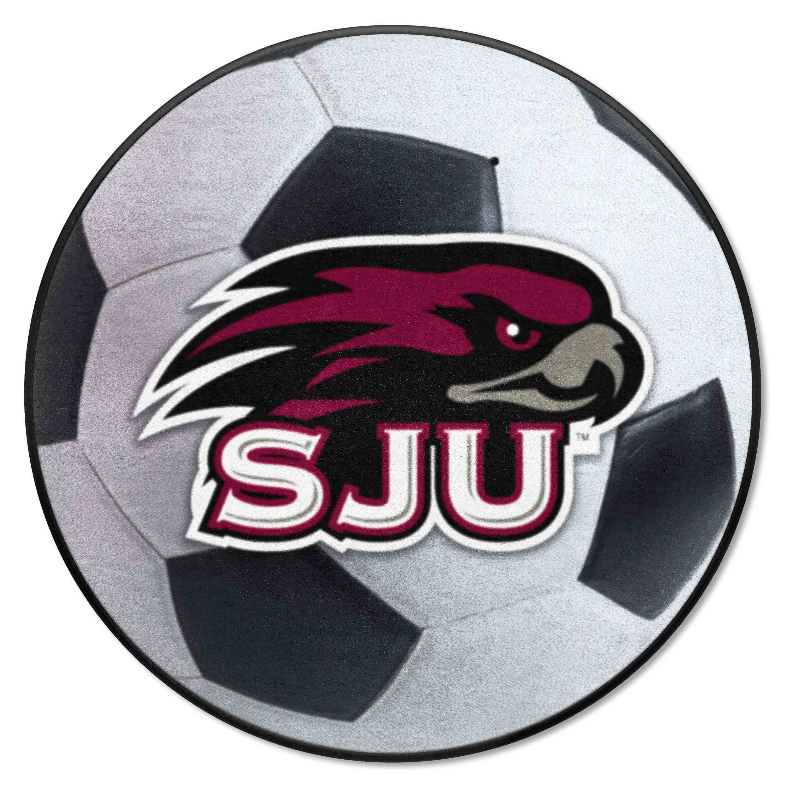 St. Joseph's Red Storm Soccer Ball Rug - 27in. Diameter