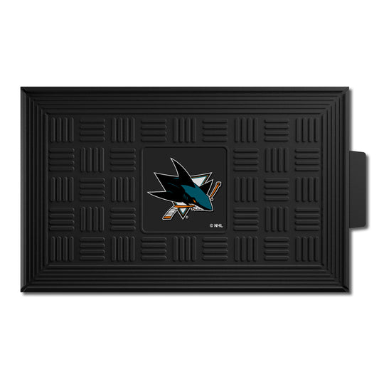 San Jose Sharks Heavy Duty Vinyl Medallion Door Mat - 19.5in. x 31in.