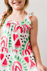 SALE One in a Melon Ruffle Cross Back Dress