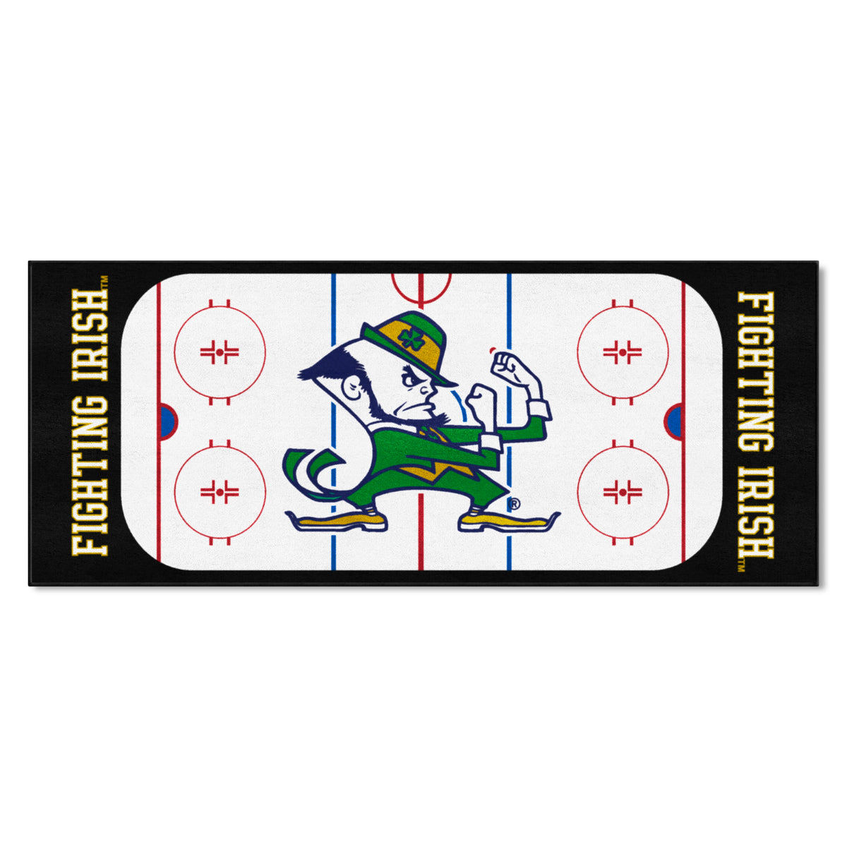 Notre Dame Fighting Irish Rink Runner - 30in. x 72in., Leprechaun