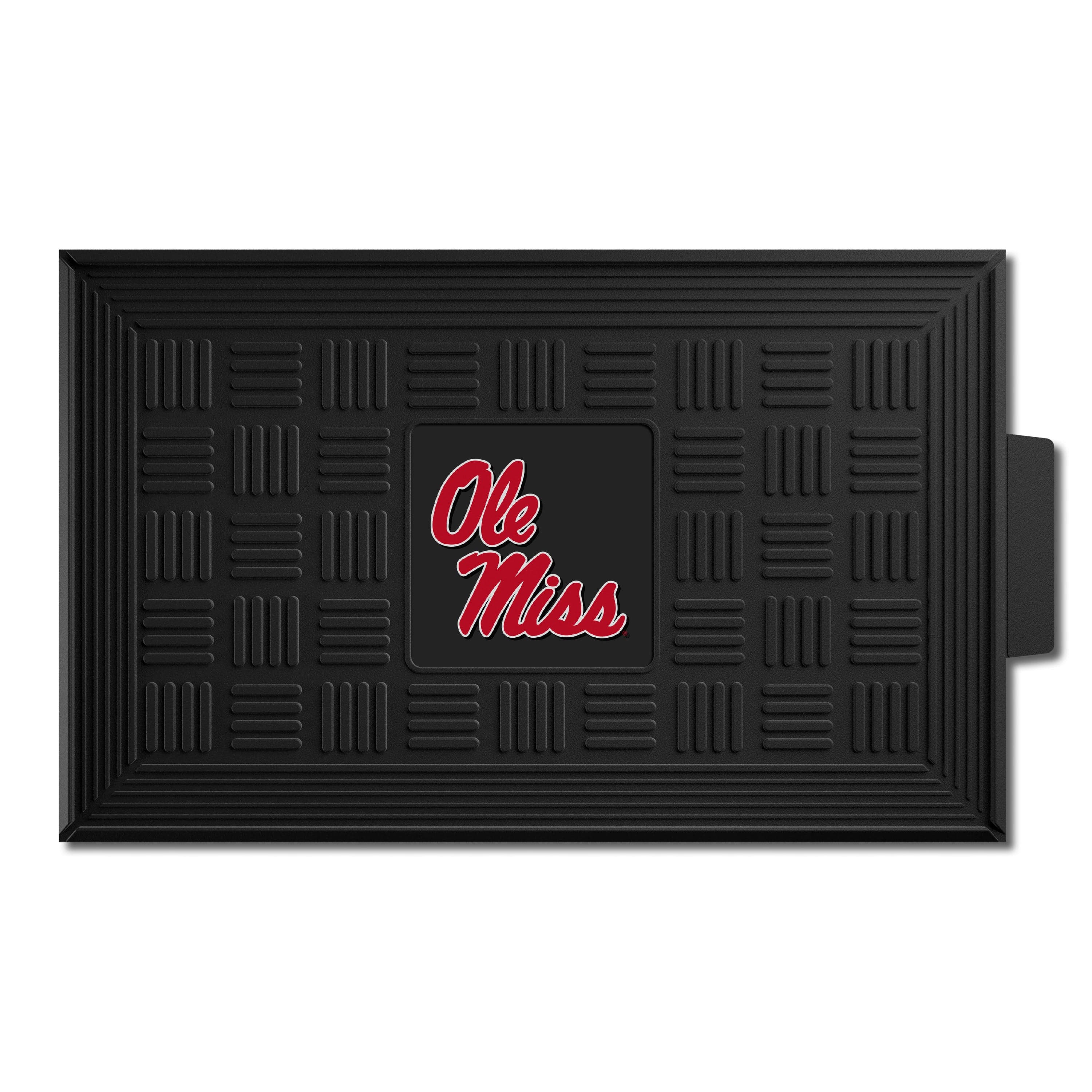 Ole Miss Rebels Heavy Duty Vinyl Medallion Door Mat - 19.5in. x 31in. - Ole Miss