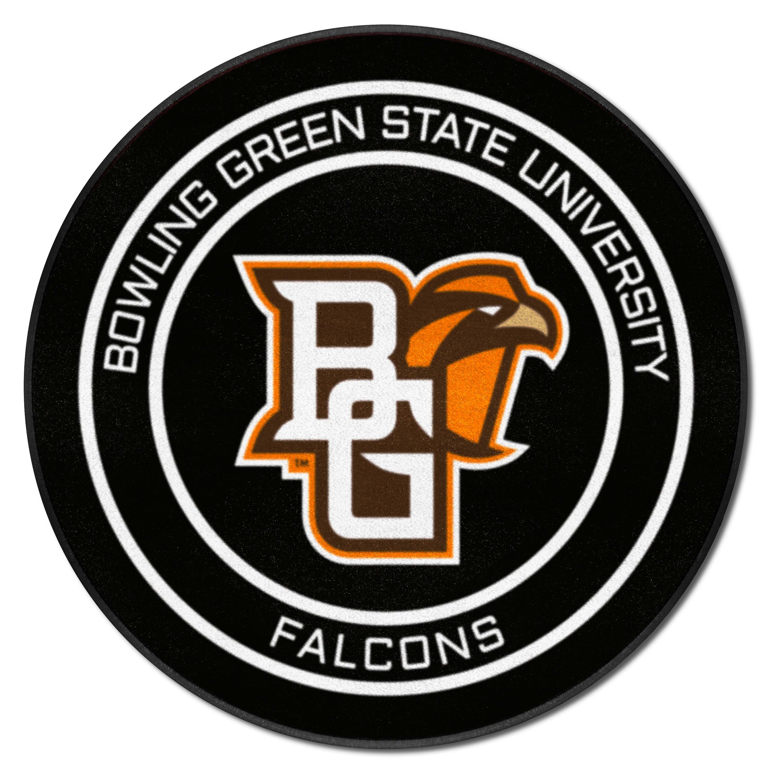 Bowling Green Falcons Hockey Puck Rug - 27in. Diameter