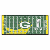 Green Bay Packers Field Runner Mat - 30in. x 72in., 2011 Super Bowl XLV Champions - Green Bay Packers