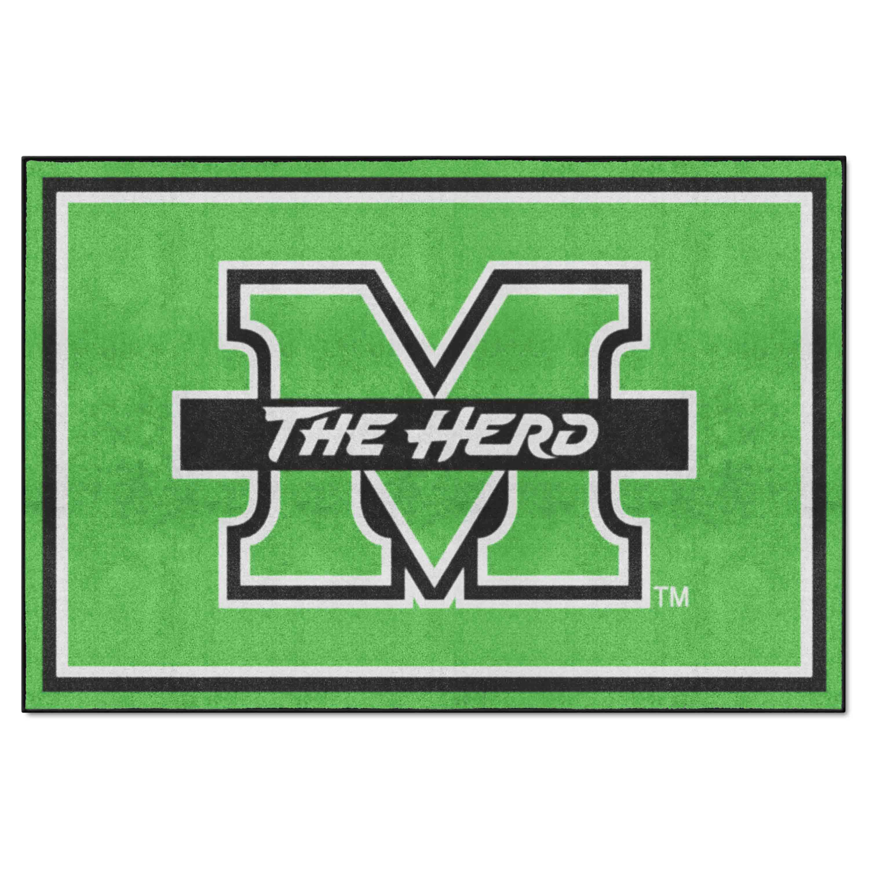 Marshall Thundering Herd 5ft. x 8 ft. Plush Area Rug