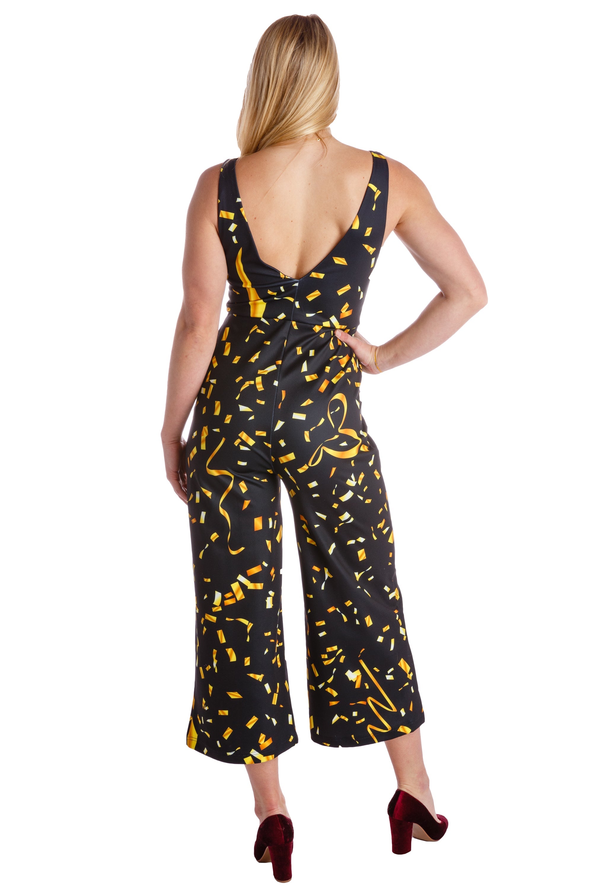 The Perignon Playgirl | Gold Confetti Jumpsuit