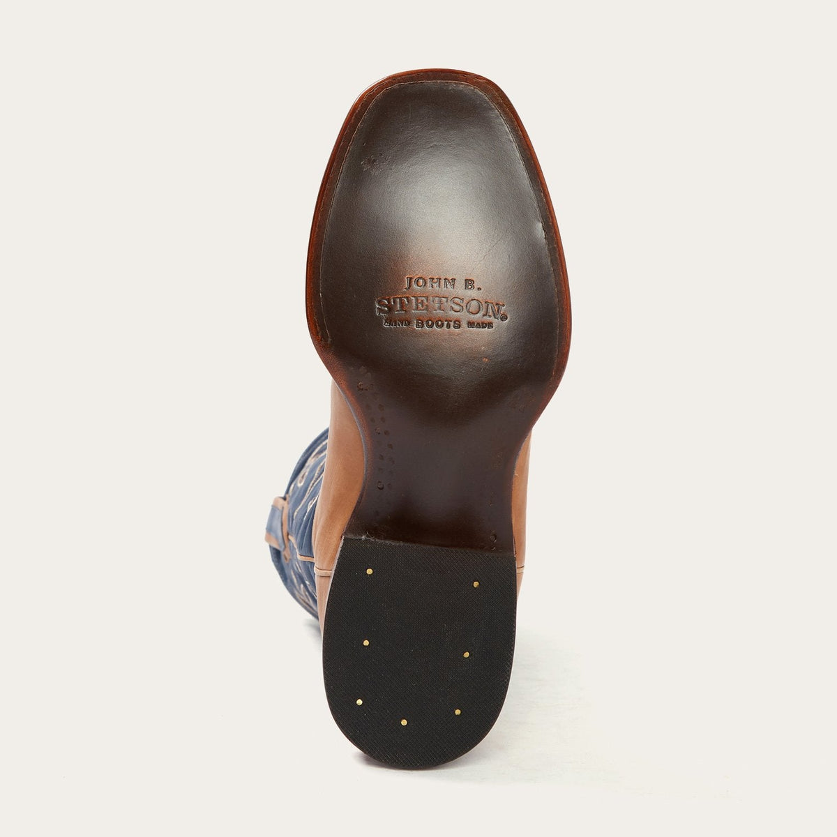 Stetson Casper Tan & Blue Matte Cowboy Boot