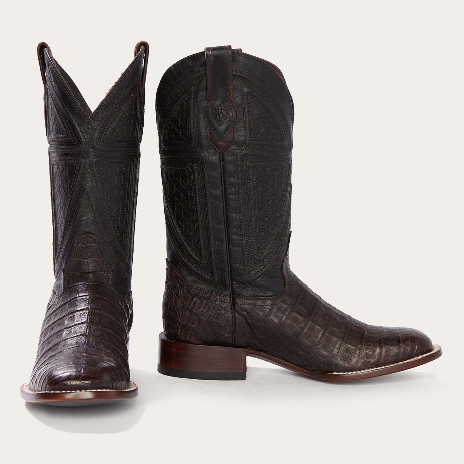 Stetson Kaycee Brown Caiman Belly Cowboy Boot