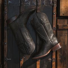 St-EEtson Black Falls Alligator Cowboy Boot