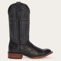 St-EEtson Black Falls Alligator Cowboy Boot