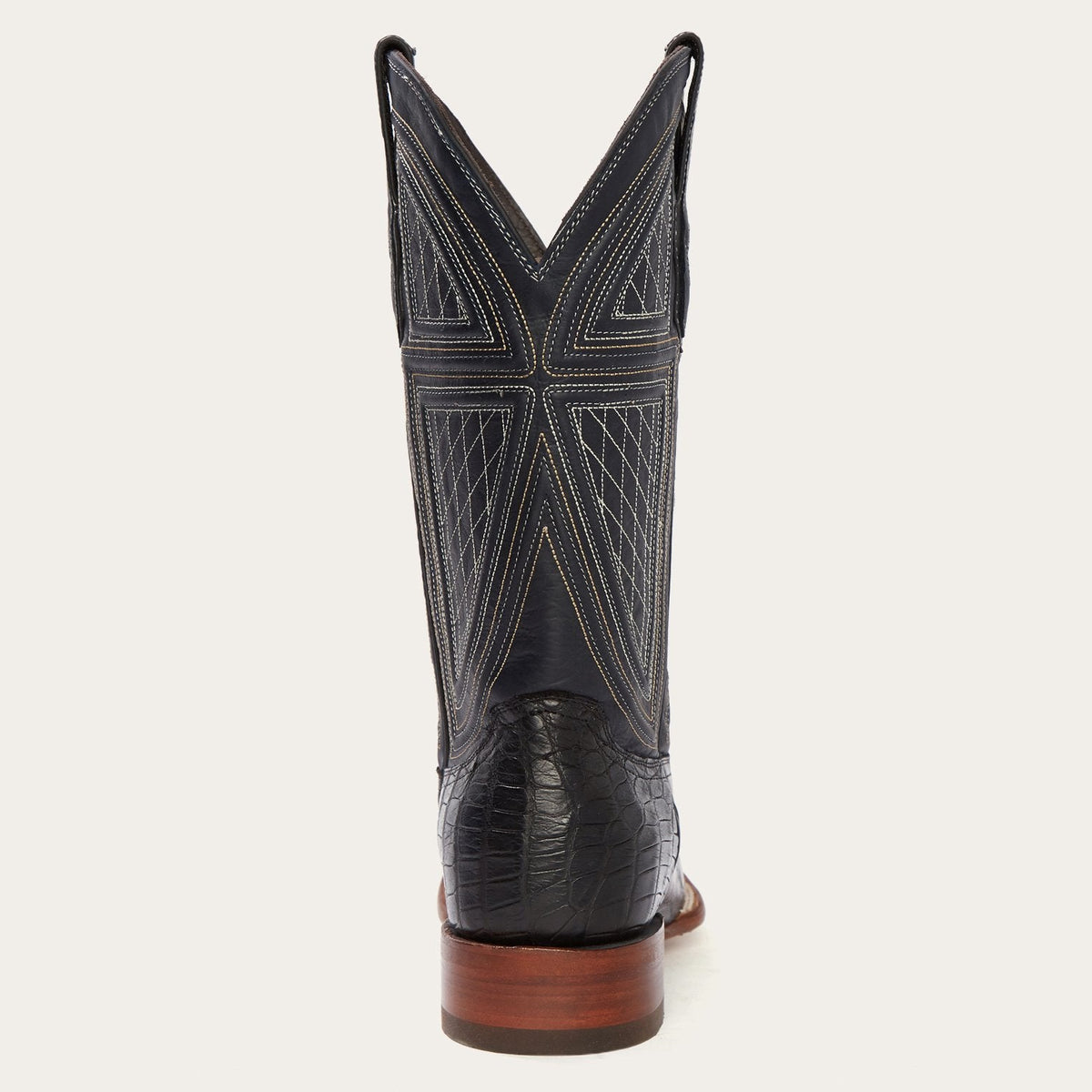 St-EEtson Black Falls Alligator Cowboy Boot