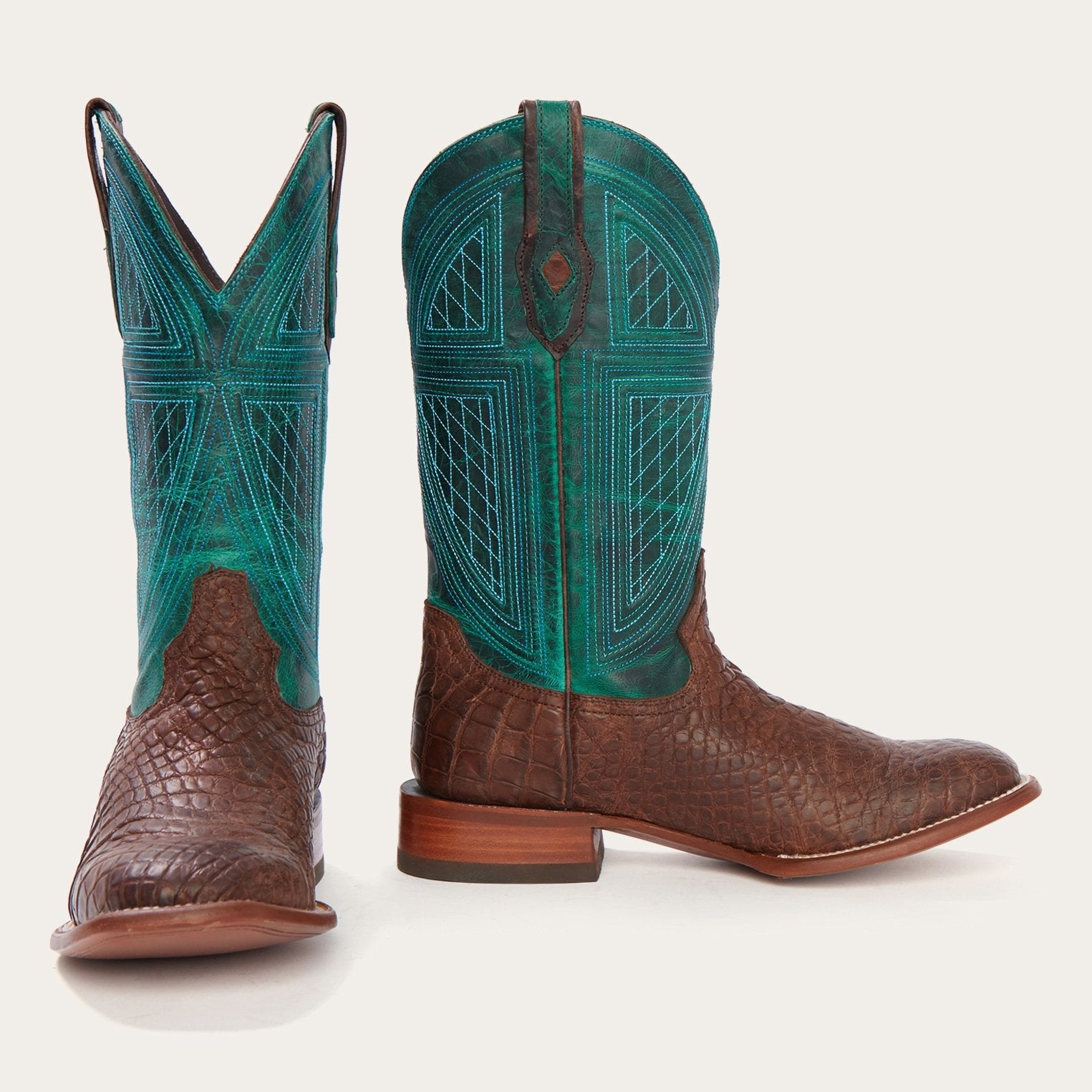 Stetson Big Horn Tobacco Alligator Cowboy Boot