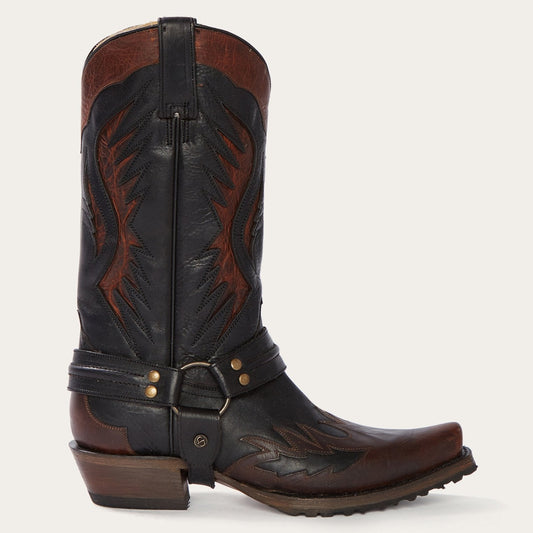 Stetson Biker Outlaw Oiled Leather Cowboy Boot