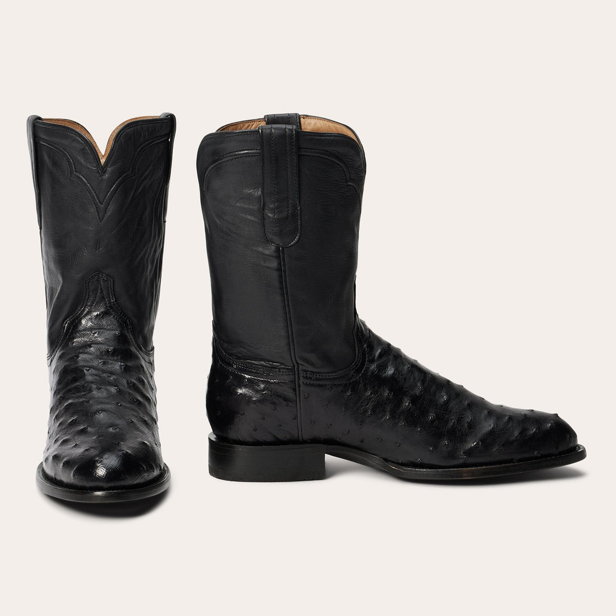 Stetson Austin Ostrich Roper Boots