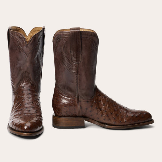 Stetson Austin Ostrich Roper Boots