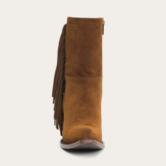 Stetson Halle Suede Fringe Side Zip Boot