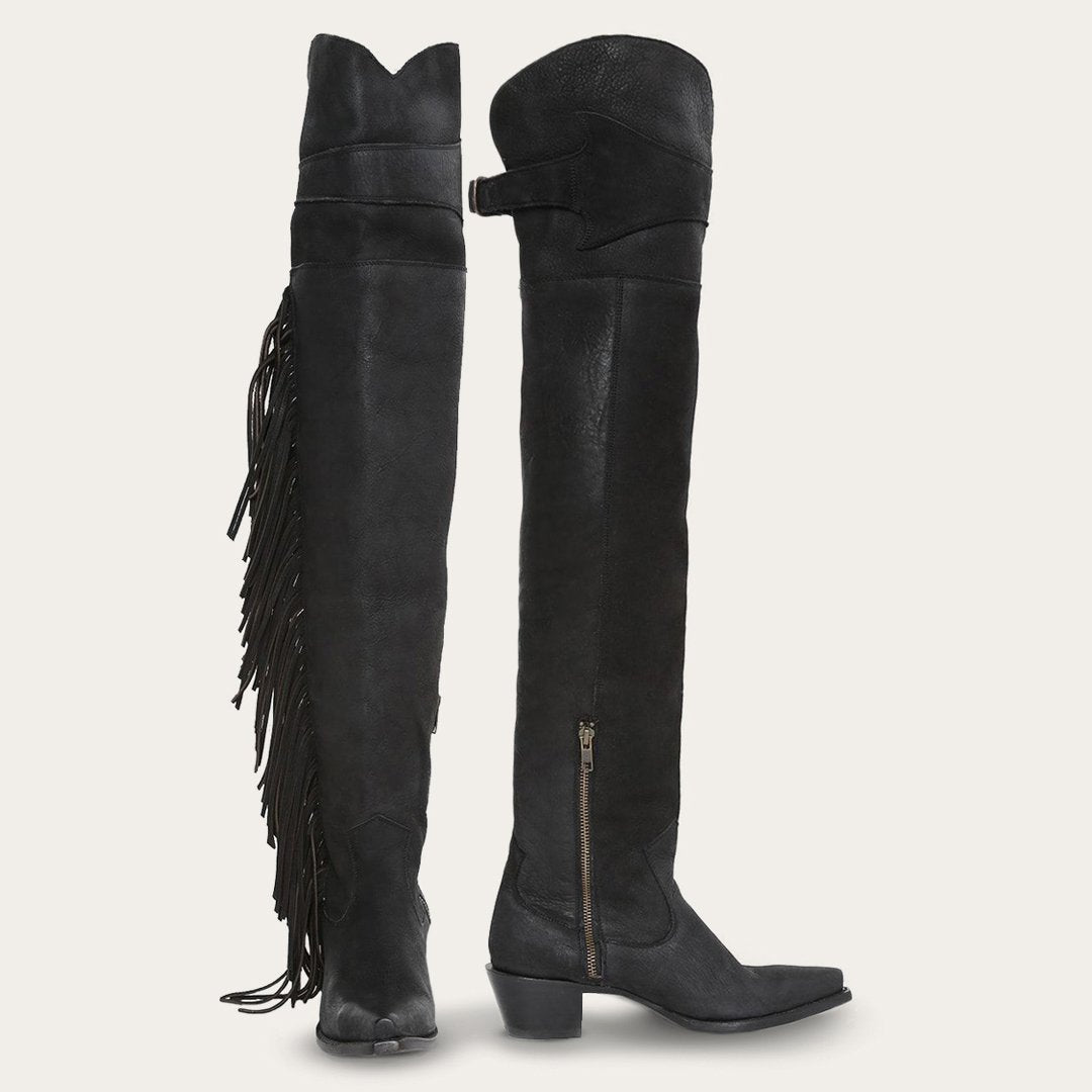 Stetson Glam Over-The-Knee Fringe Boot