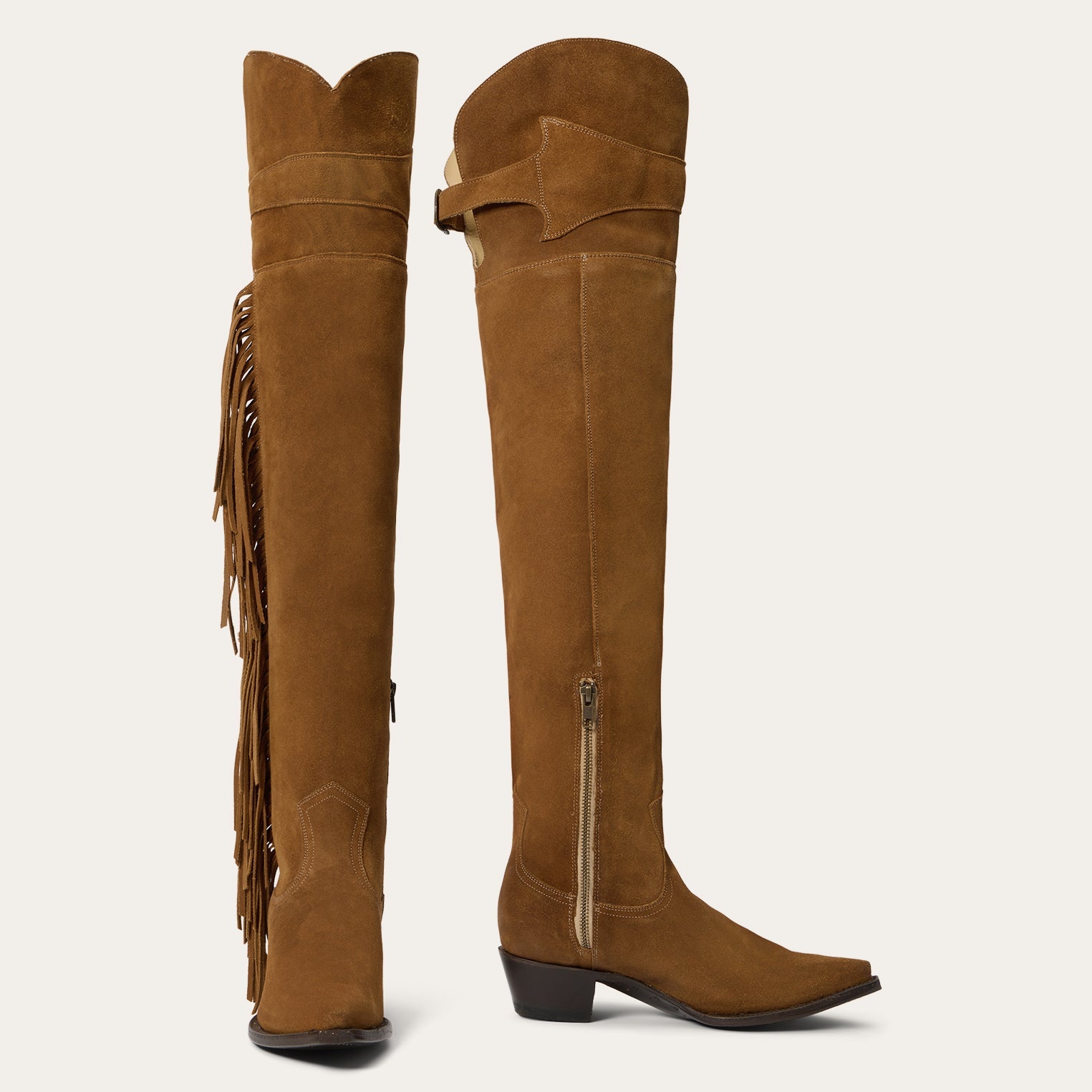 Stetson Glam Over-The-Knee Fringe Boot