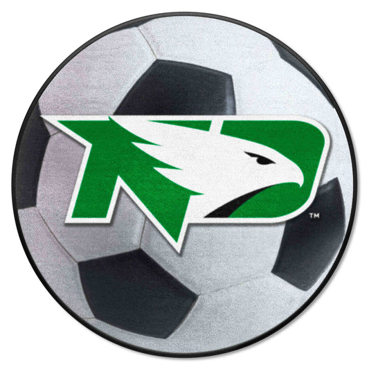 North Dakota Fighting Hawks Soccer Ball Rug - 27in. Diameter