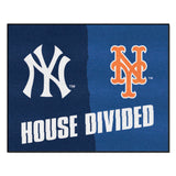 MLB House Divided - Yankees / Mets House Divided Rug - 34 in. x 42.5 in.