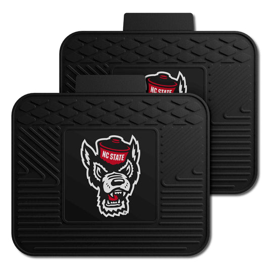 NC State Wolfpack Back Seat Car Utility Mats - 2 Piece Set - NC State