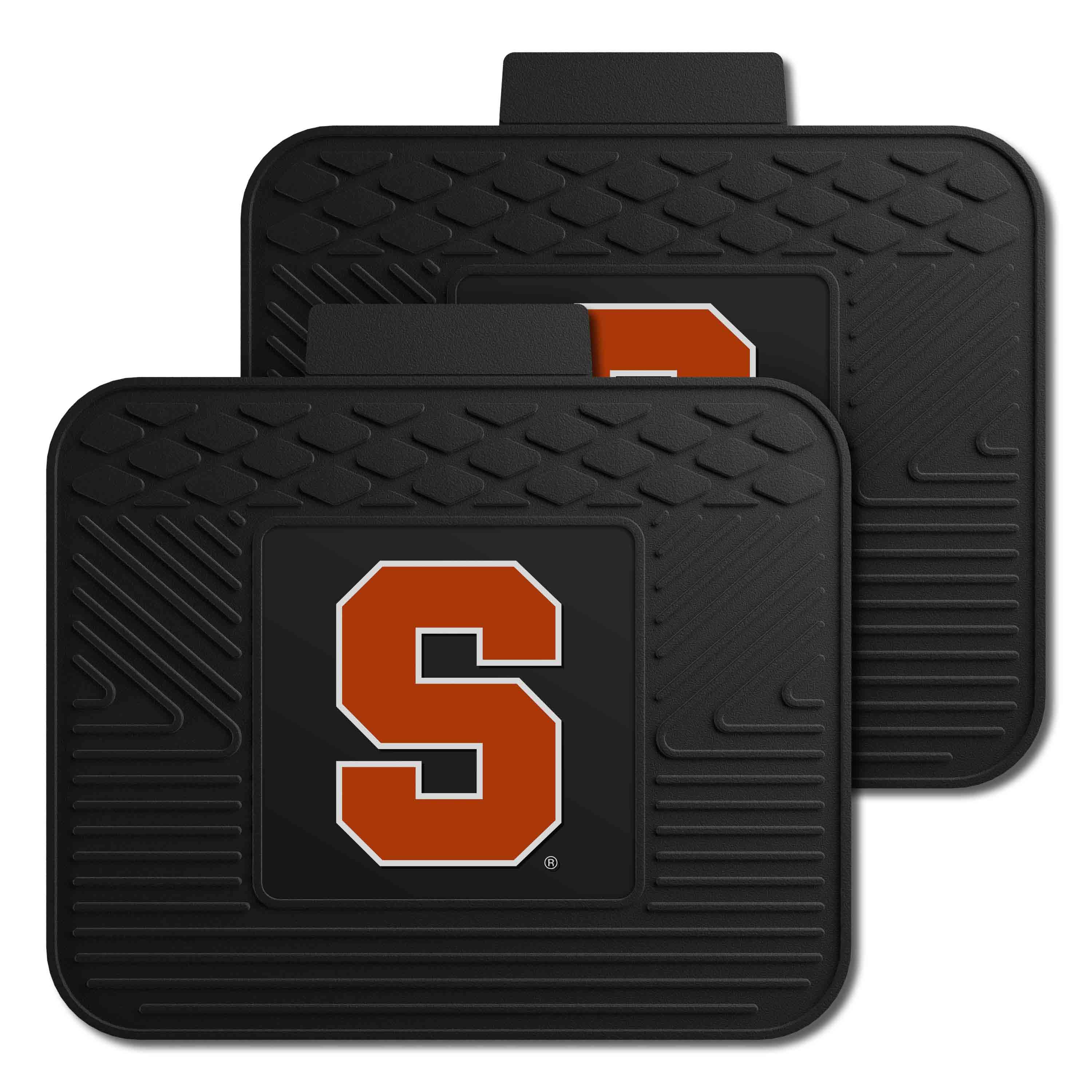 Syracuse Orange Back Seat Car Utility Mats - 2 Piece Set