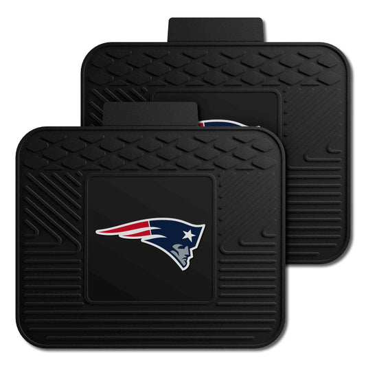 New England Patriots Back Seat Car Utility Mats - 2 Piece Set - New England Patriots