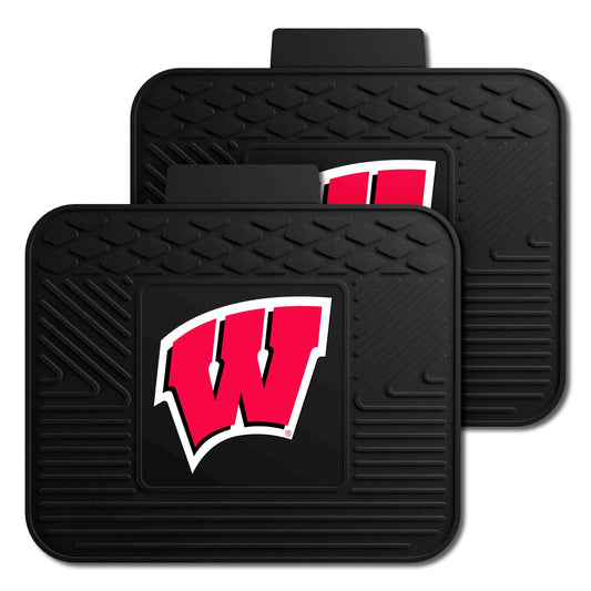 Wisconsin Badgers Back Seat Car Utility Mats - 2 Piece Set